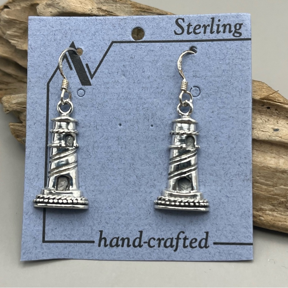 Sterling Silver Lighthouse Earrings